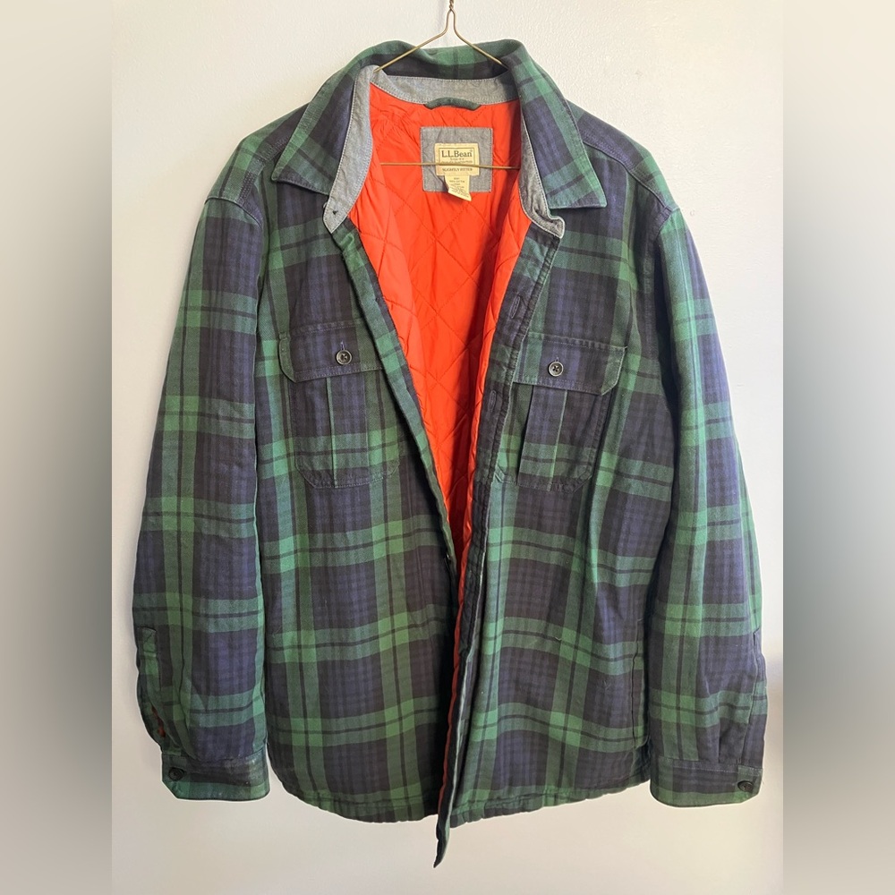 Sold! LL Bean Men’s Primaloft Plaid Shirt Jacket